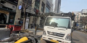 화서동 스카이차 스카이차 현장 작업