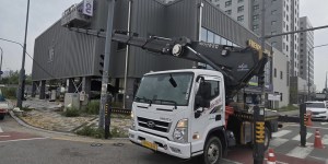 서울시 용산구 한강로 스카이차 스카이차 현장 작업