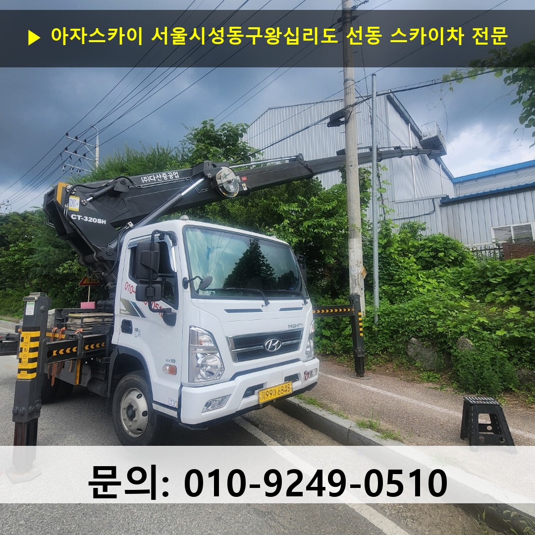 서울시성동구왕십리도 선동 스카이차 안전 작업 진행