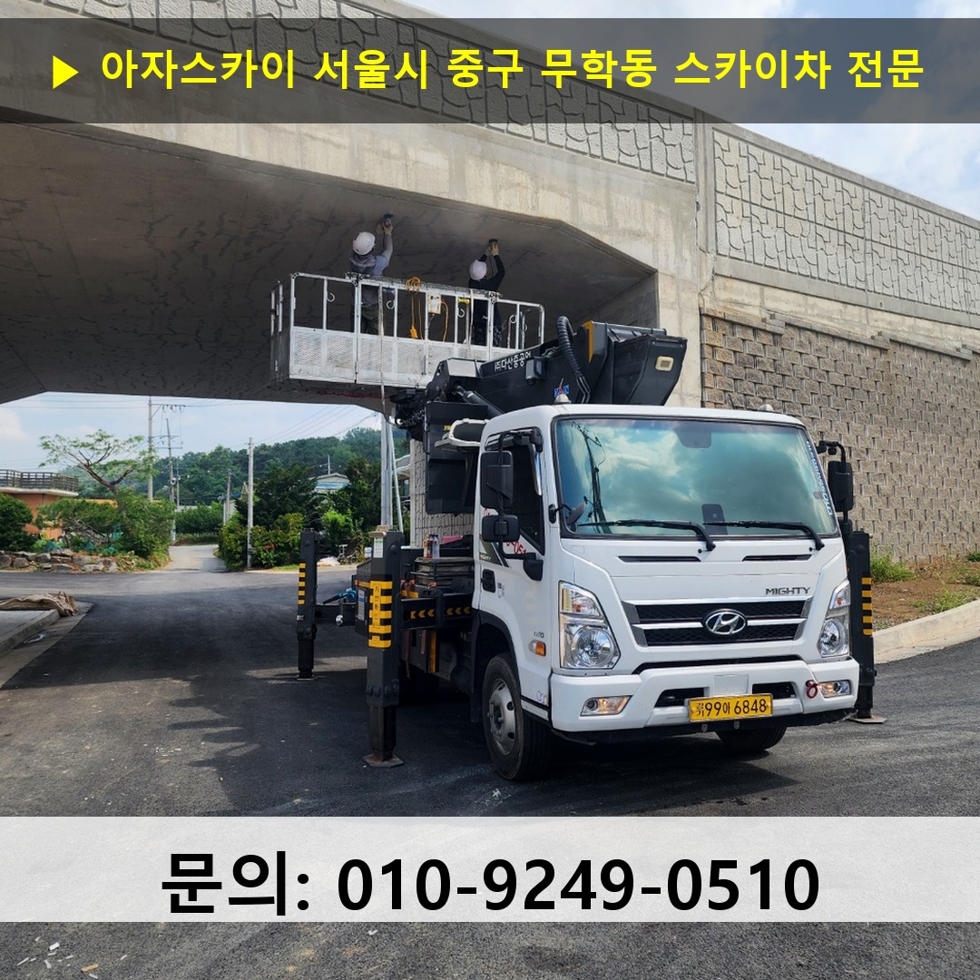 서울시 중구 무학동 스카이차 고소작업 현장