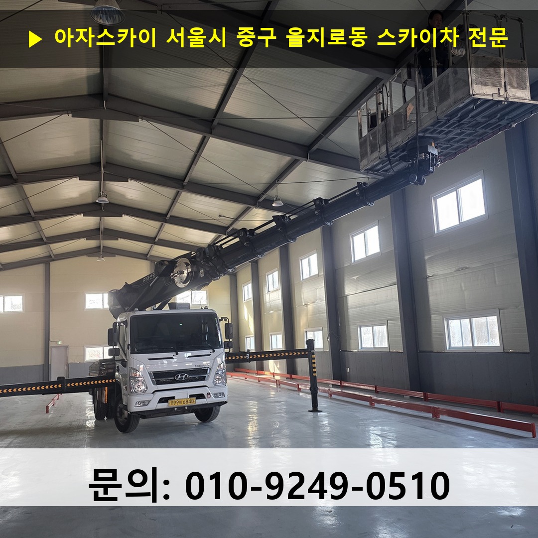 서울시 중구 을지로동 스카이차 스카이차 작업 완료