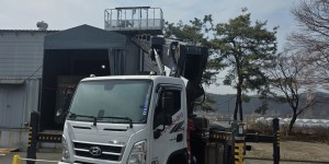 초지동 스카이차 스카이차 현장 작업