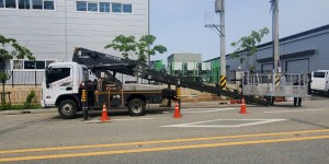 상대원동 스카이차 스카이차 현장 작업