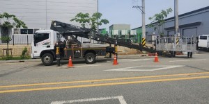 오산 갈곶동 스카이차 스카이차 현장 작업