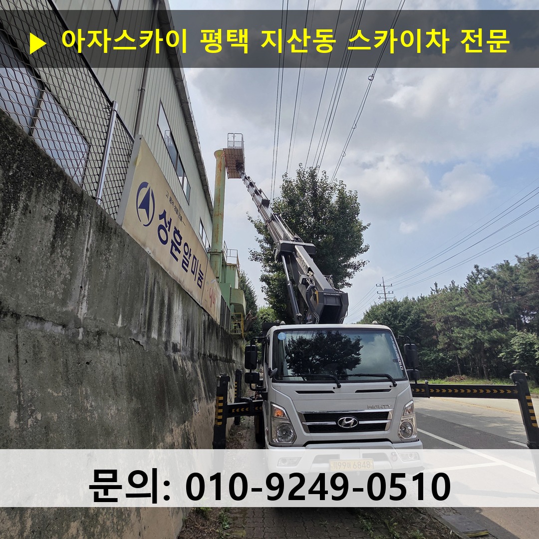 평택 지산동 스카이차 스카이차 작업 완료 평택 지산동 스카이차 스카이차 작업 완료