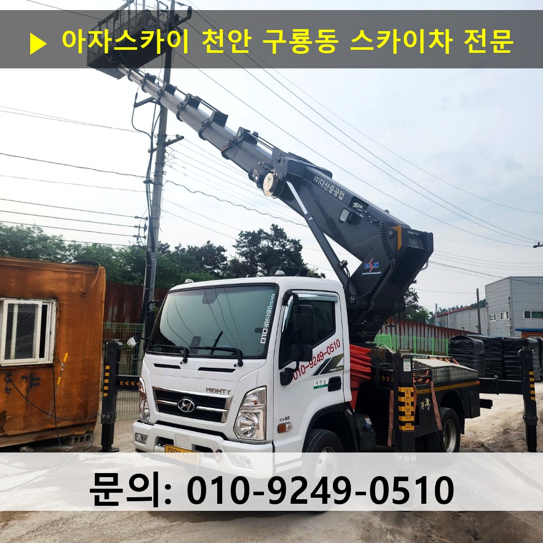 천안 구룡동 스카이차 스카이차 작업 완료