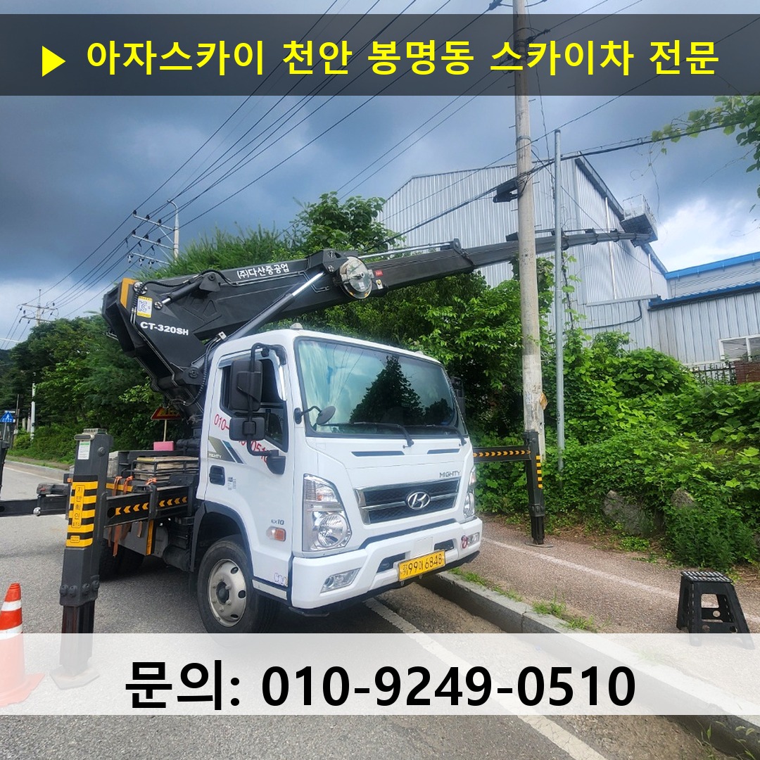 천안 봉명동 스카이차 스카이차 현장 작업