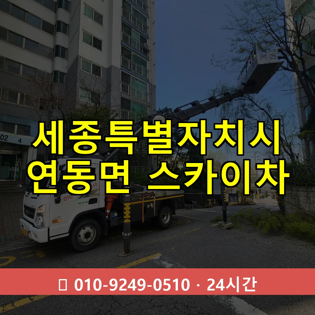 세종특별자치시 연동면 스카이차 24시간 즉시 출동