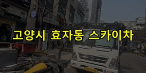 고양시 효자동 스카이차 24시간 출동 아자스카이