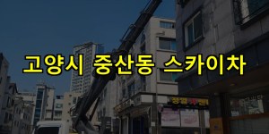 고양시 중산동 스카이차 24시간 출동 아자스카이