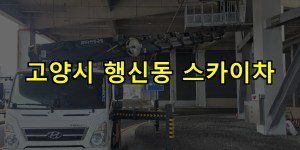 고양시 행신동 스카이차 24시간 출동 아자스카이