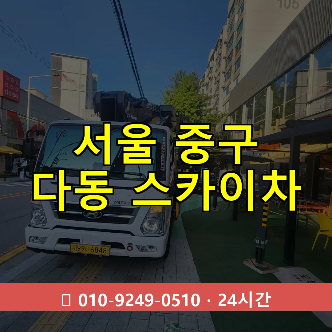 서울 중구 다동 스카이차 24시간 즉시 출동