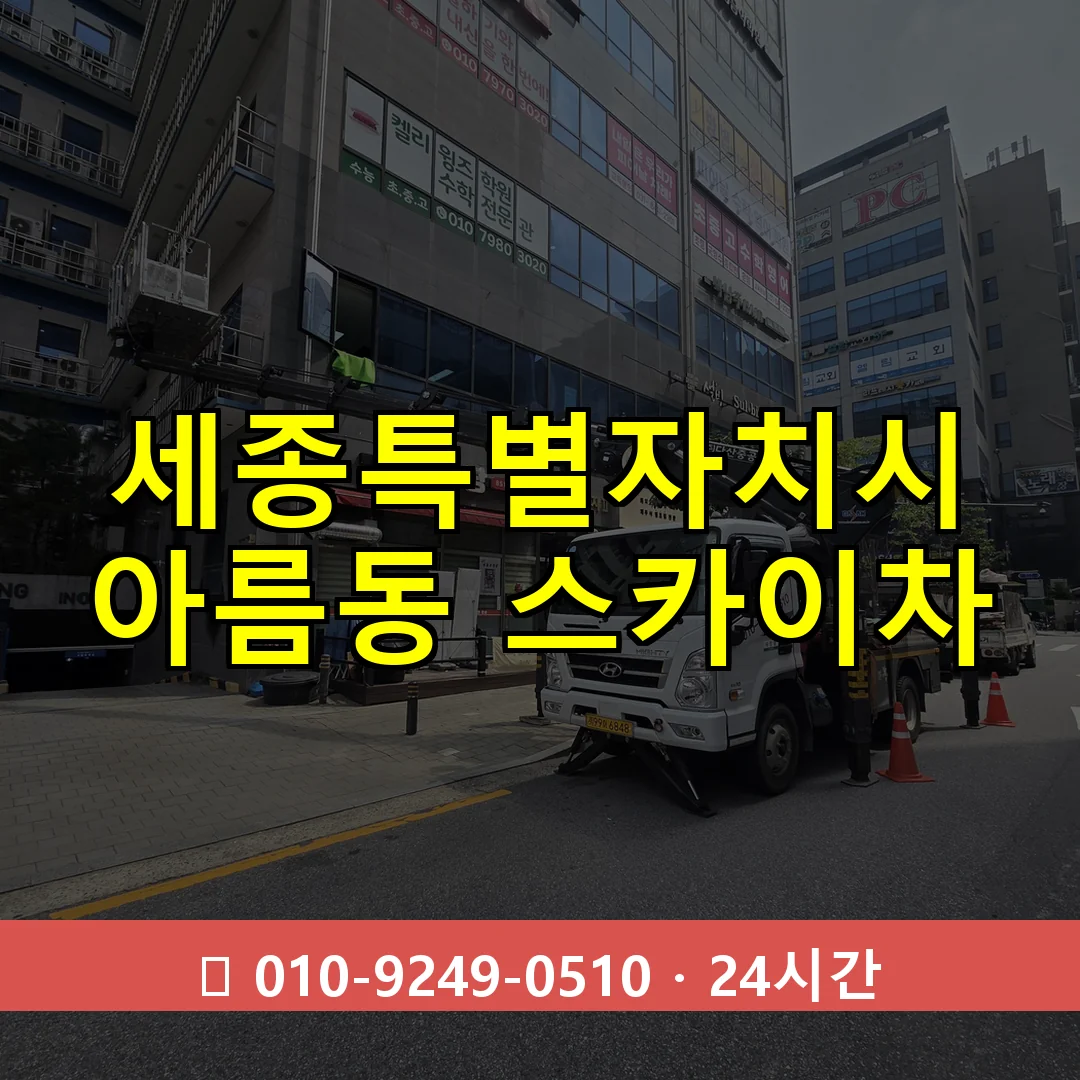 세종특별자치시 아름동 스카이차 24시간 즉시 출동