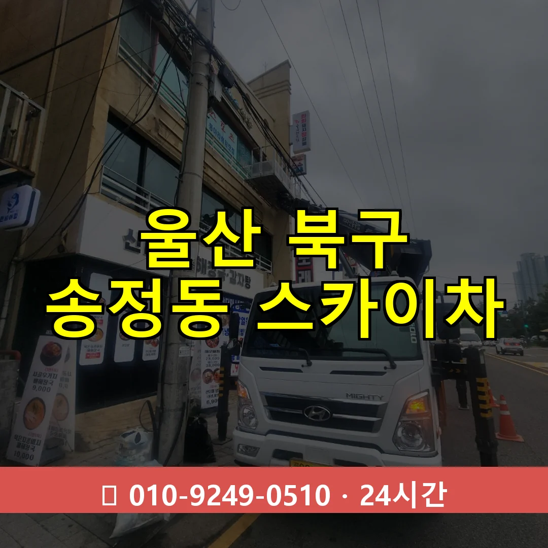 울산 북구 송정동 스카이차 24시간 즉시 출동