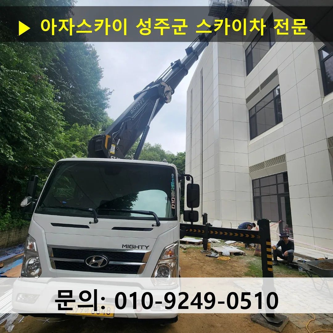 성주군 스카이차 스카이차 현장 작업