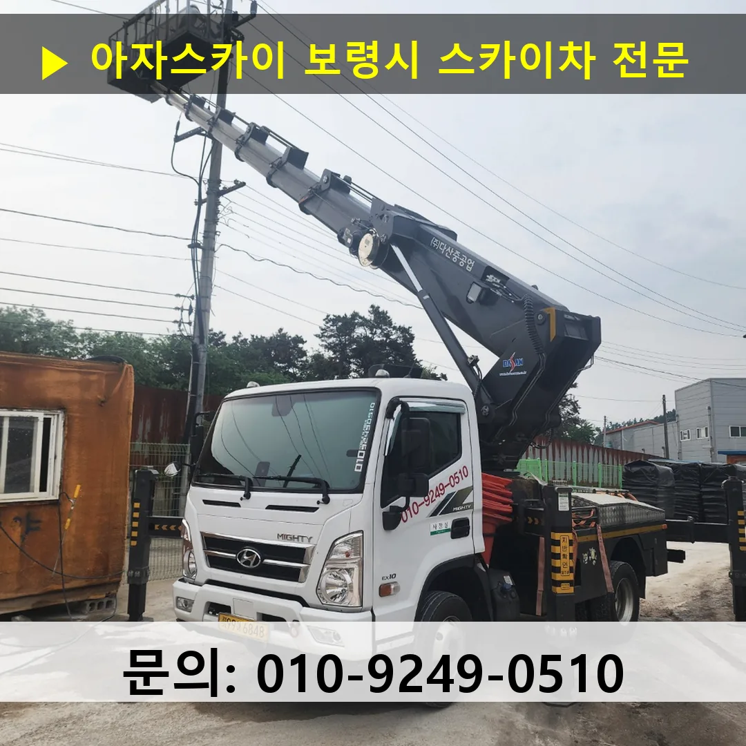 보령시 스카이차 스카이차 현장 작업