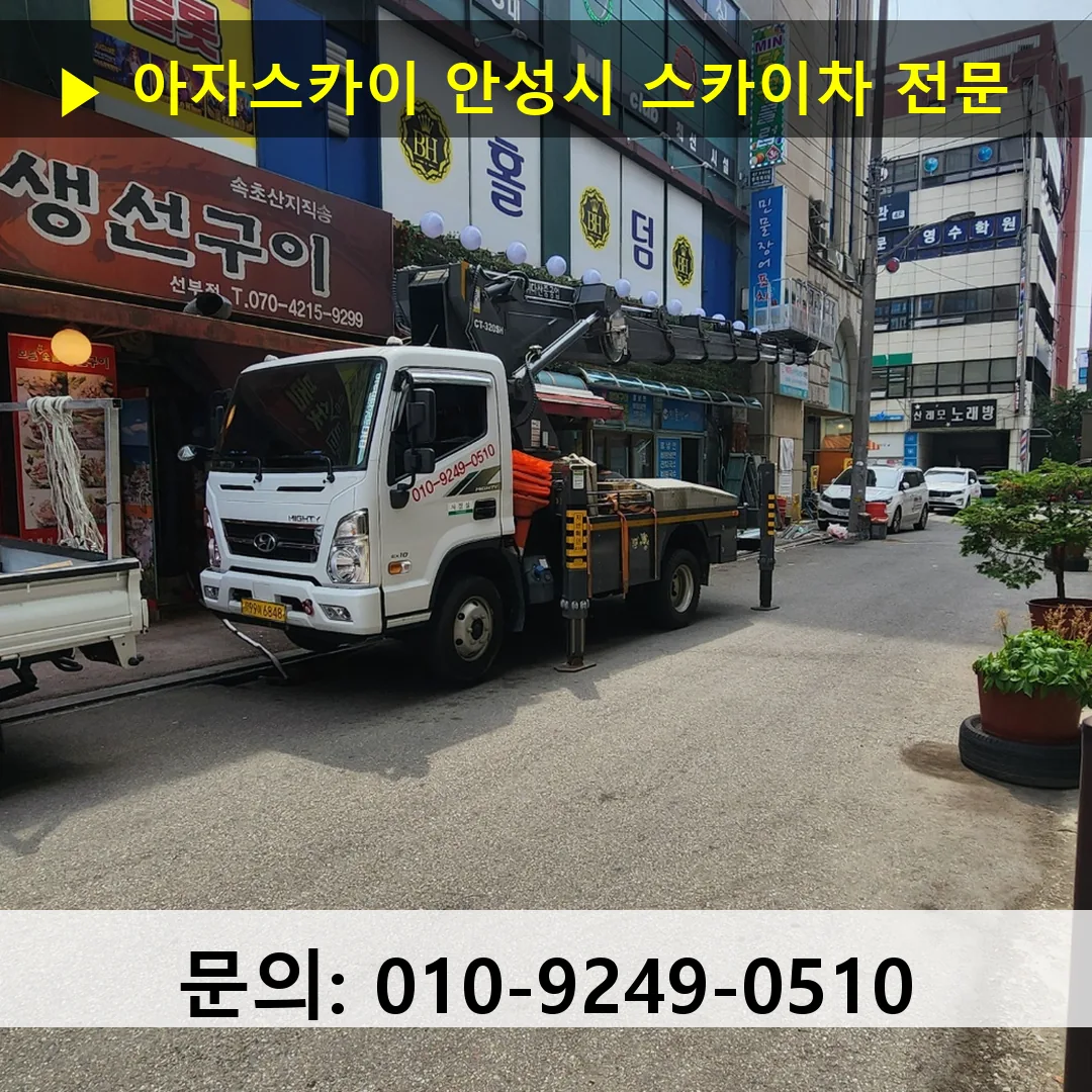 안성시 스카이차 스카이차 현장 작업