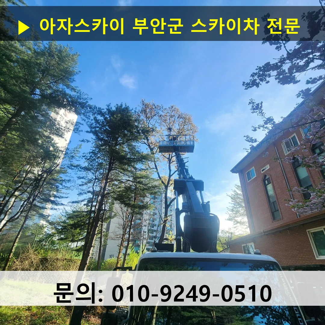 부안군 스카이차 스카이차 현장 작업