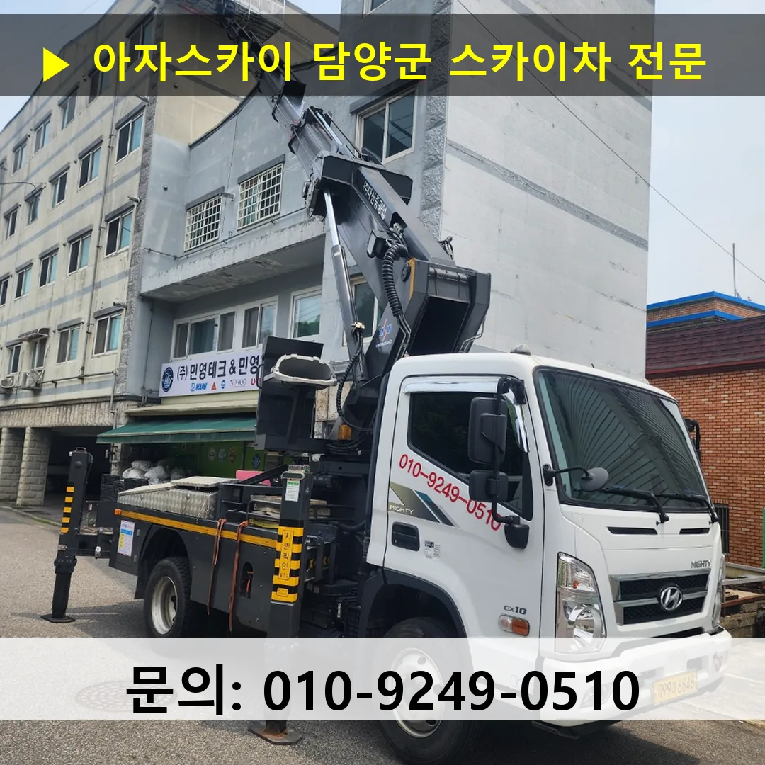 담양군 스카이차 스카이차 현장 작업