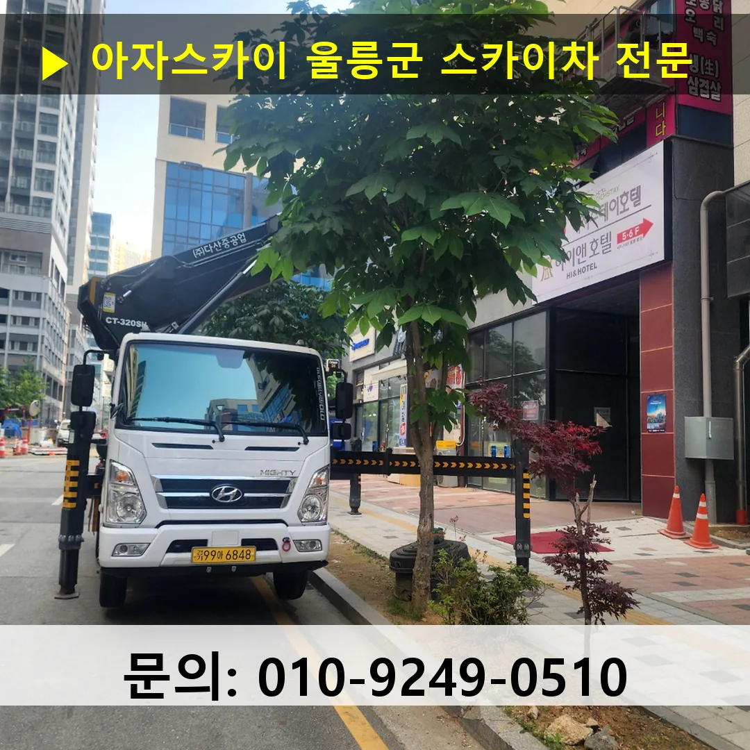 울릉군 스카이차 안전 작업 진행