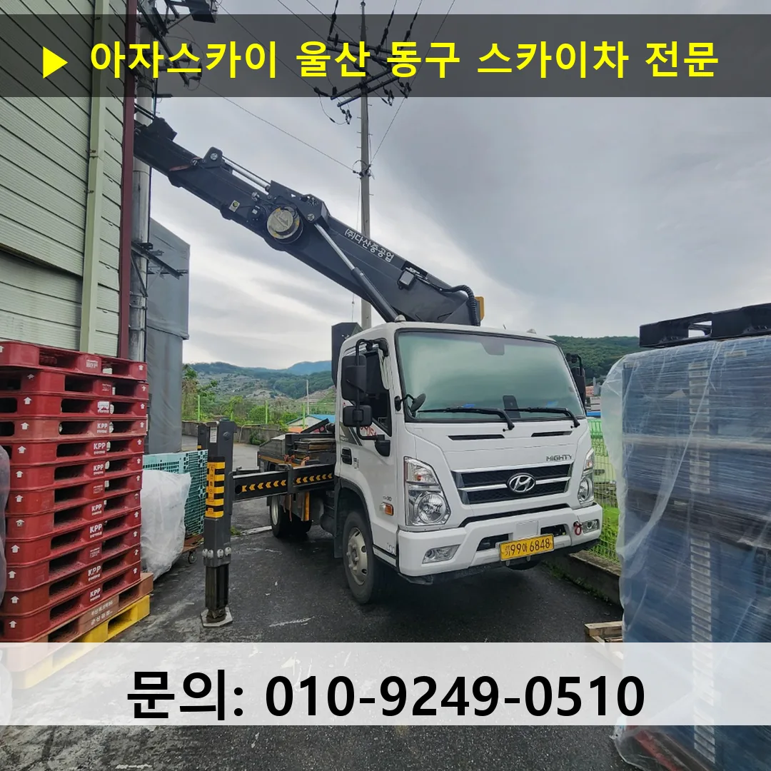 울산 동구 스카이차 안전 작업 진행