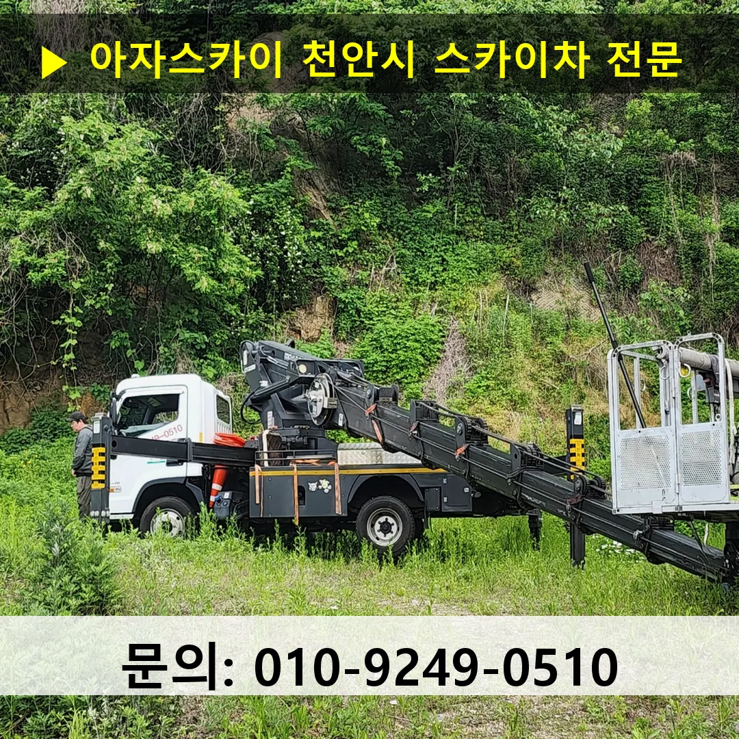 천안시 스카이차 안전 작업 진행
