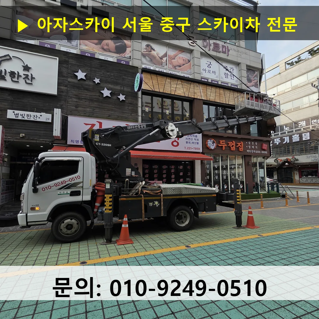 서울 중구 스카이차 안전 작업 진행 서울 중구 스카이차 안전 작업 진행