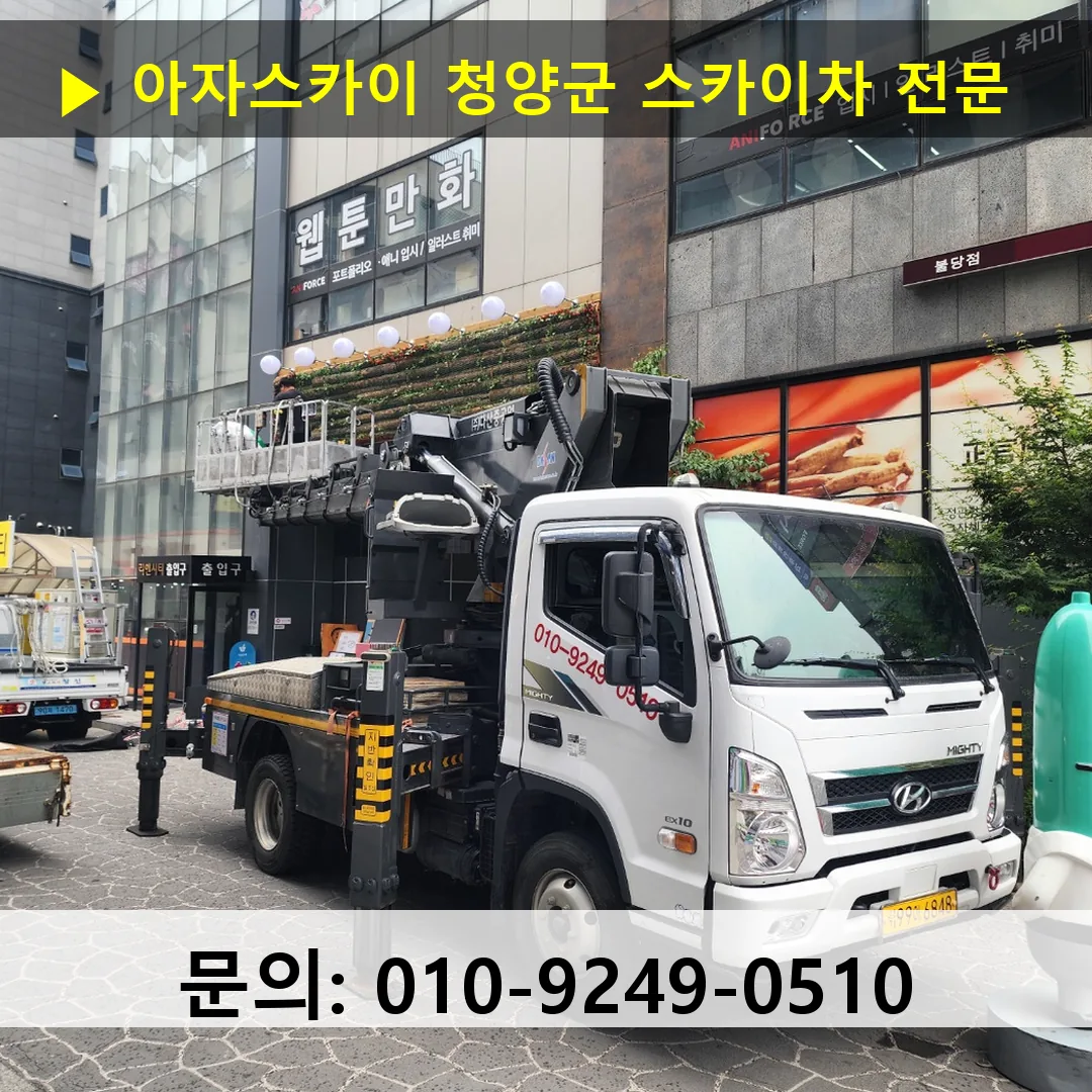 청양군 스카이차 고소작업 현장 청양군 스카이차 고소작업 현장