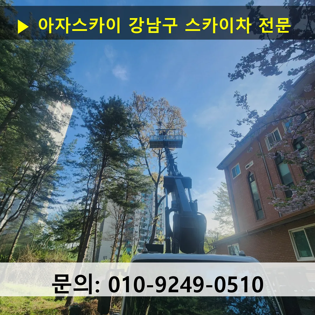 강남구 스카이차 고소작업 현장