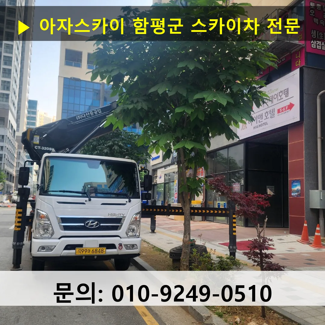 함평군 스카이차 스카이차 작업 완료
