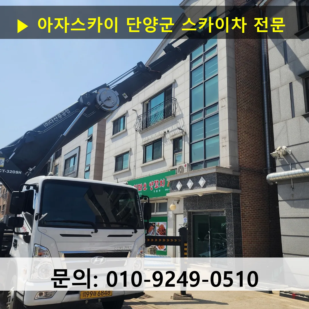 단양군 스카이차 스카이차 작업 완료