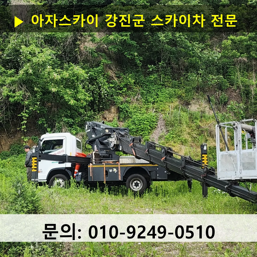 강진군 스카이차 스카이차 작업 완료