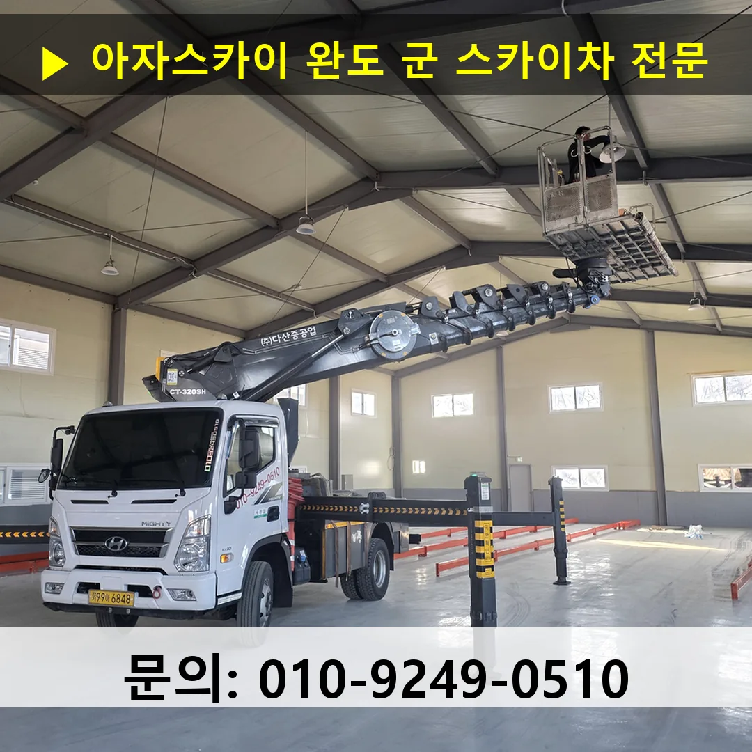 완도 군 스카이차 스카이차 작업 완료