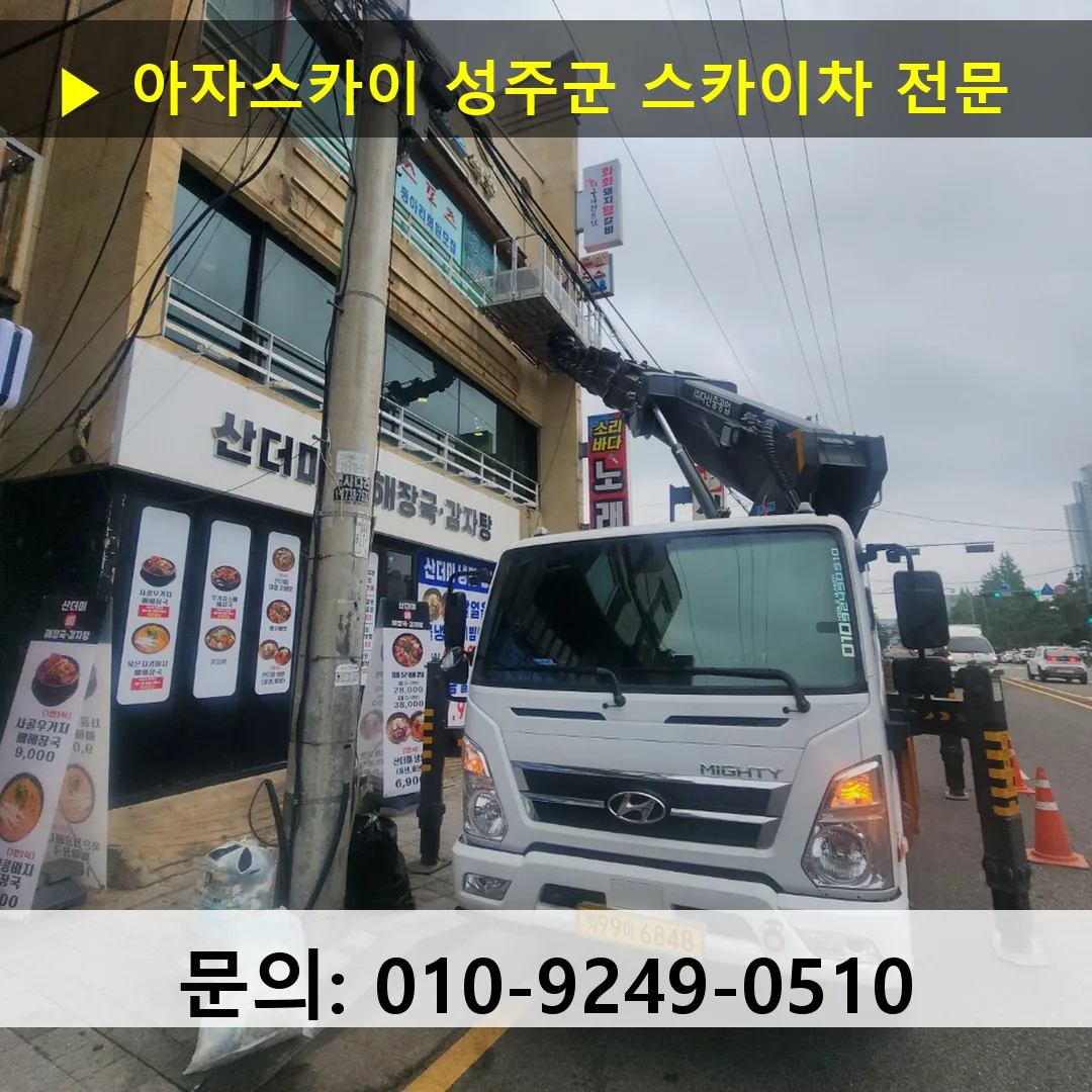 성주군 스카이차 스카이차 현장 작업