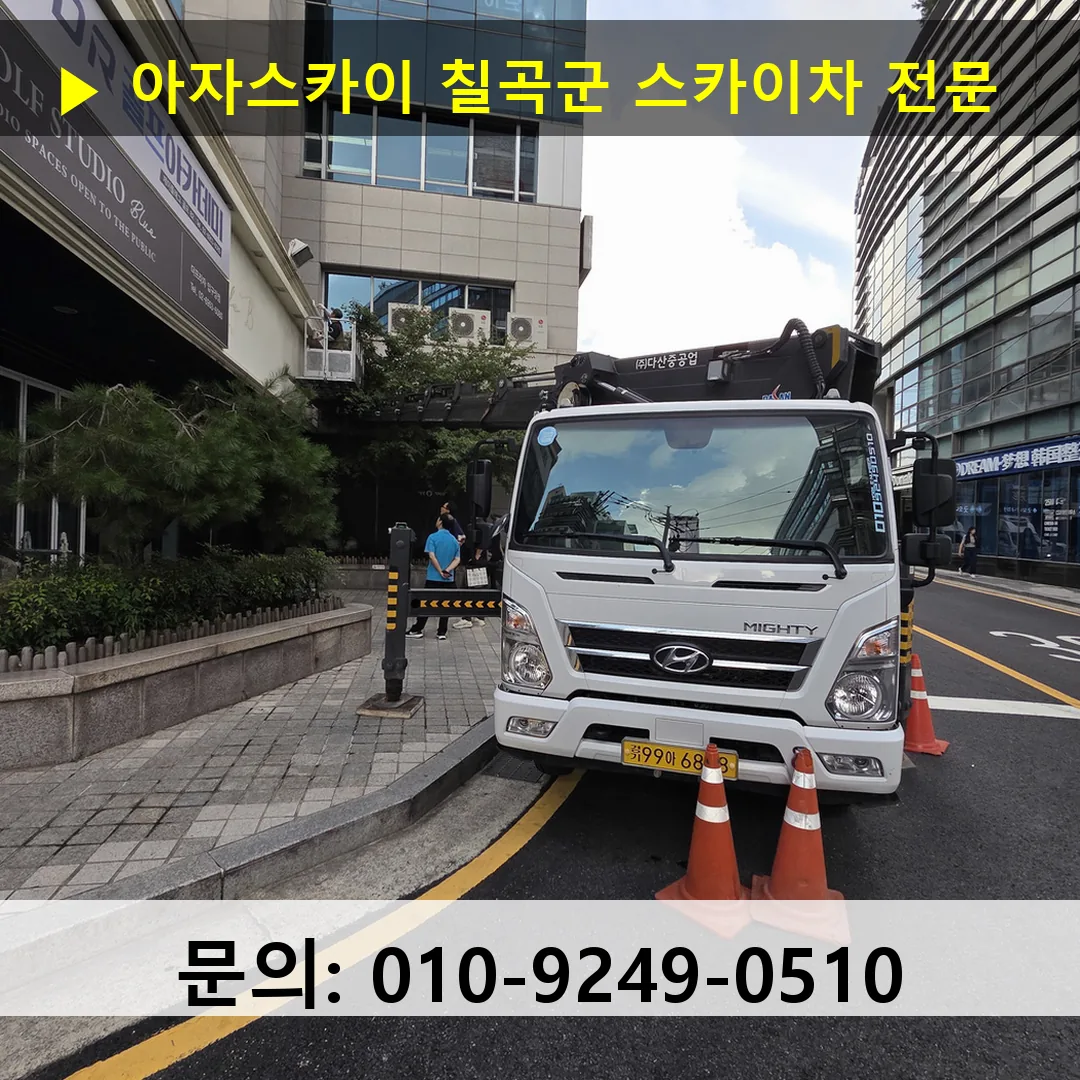 칠곡군 스카이차 스카이차 현장 작업