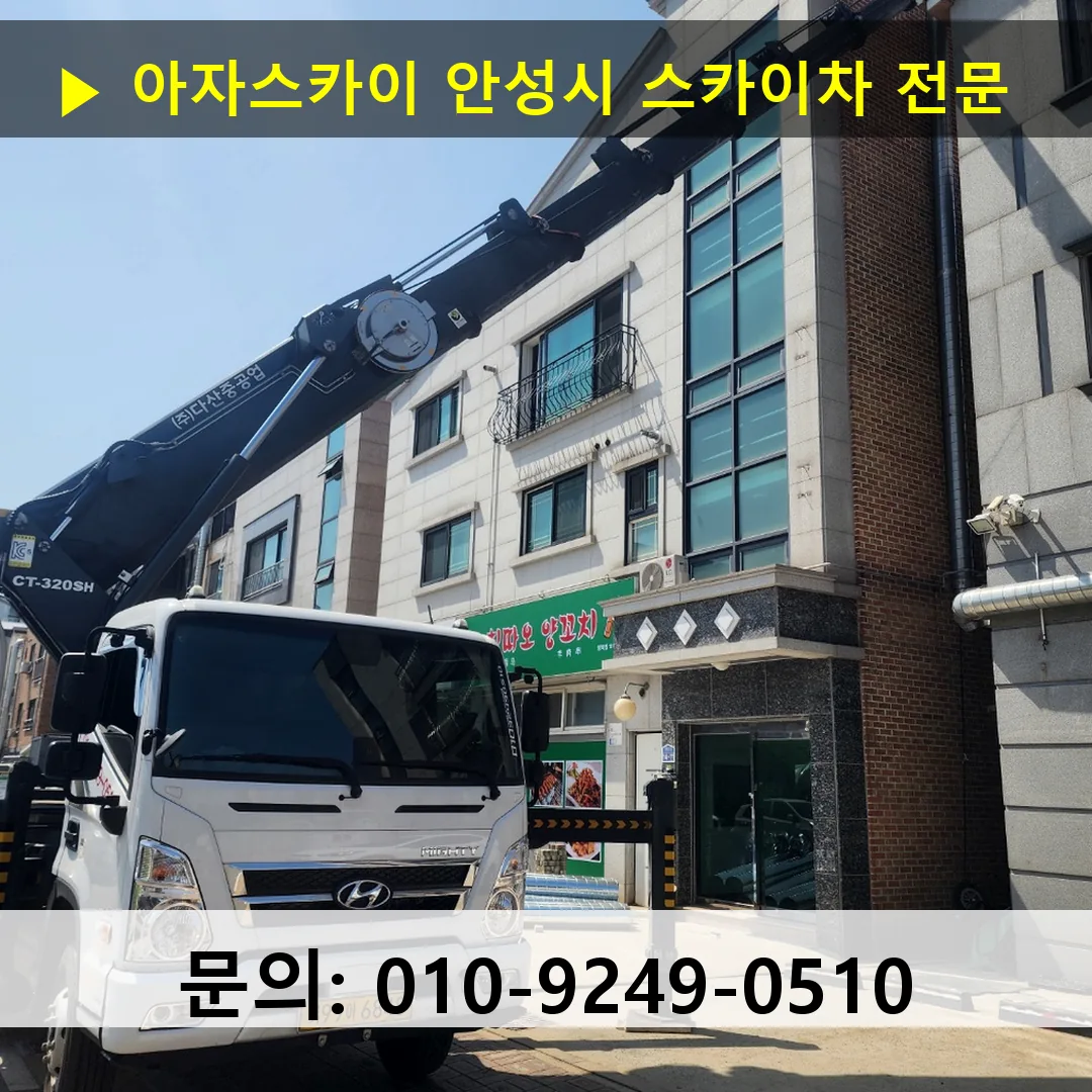 안성시 스카이차 스카이차 현장 작업