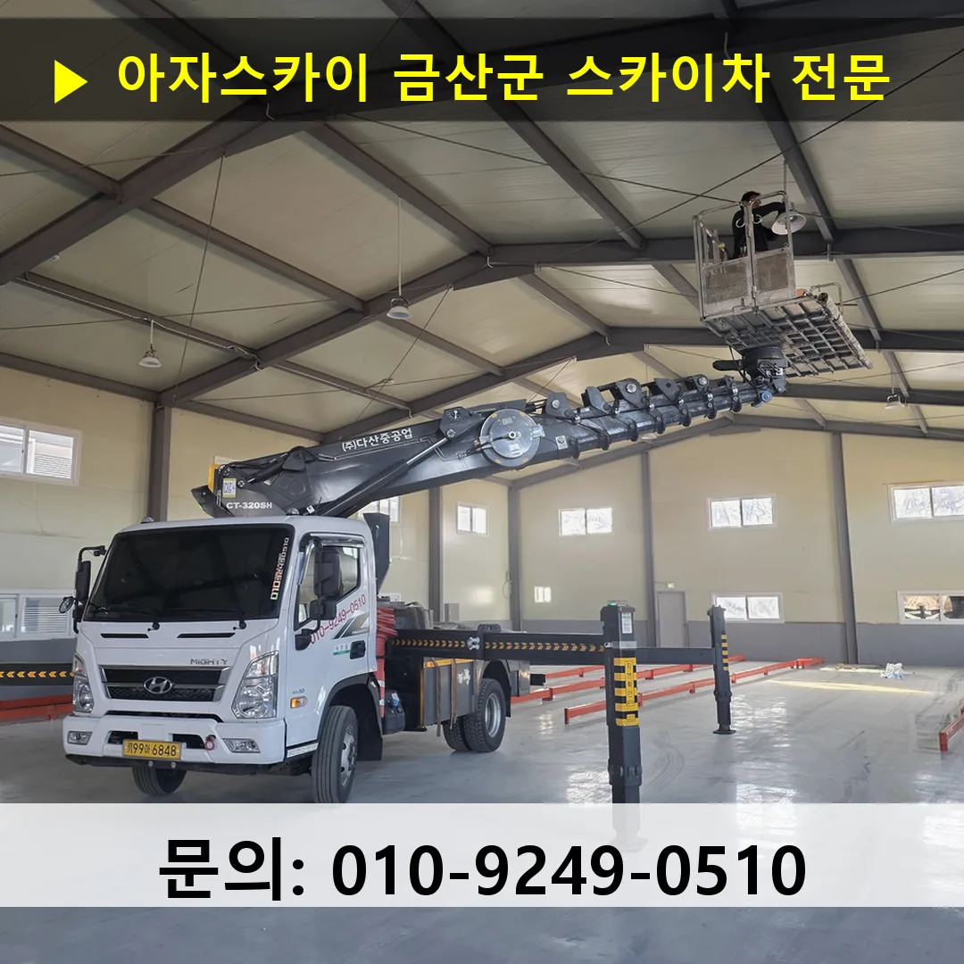 금산군 스카이차 스카이차 현장 작업