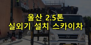 울산 2.5톤 실외기 설치 스카이차 24시간 출동 아자스카이
