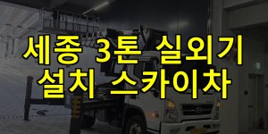 세종 3톤 실외기 설치 스카이차 24시간 출동 아자스카이