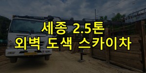 세종 2.5톤 외벽 도색 스카이차 24시간 출동 아자스카이