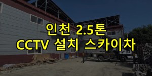 인천 2.5톤 CCTV 설치 스카이차 24시간 출동 아자스카이
