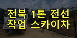 전북 1톤 전선 작업 스카이차 24시간 출동 아자스카이