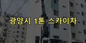 광양시 1톤 스카이차 24시간 출동 아자스카이