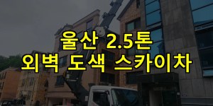 울산 2.5톤 외벽 도색 스카이차 24시간 출동 아자스카이