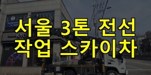 서울 3톤 전선 작업 스카이차 24시간 출동 아자스카이