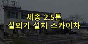 세종 2.5톤 실외기 설치 스카이차 24시간 출동 아자스카이