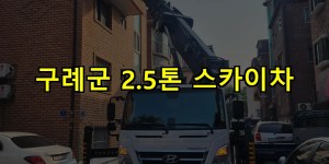 구례군 2.5톤 스카이차 24시간 출동 아자스카이