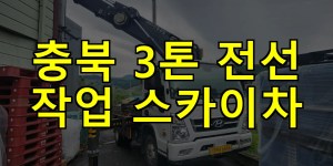 충북 3톤 전선 작업 스카이차 24시간 출동 아자스카이
