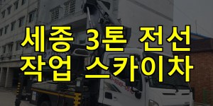 세종 3톤 전선 작업 스카이차 24시간 출동 아자스카이
